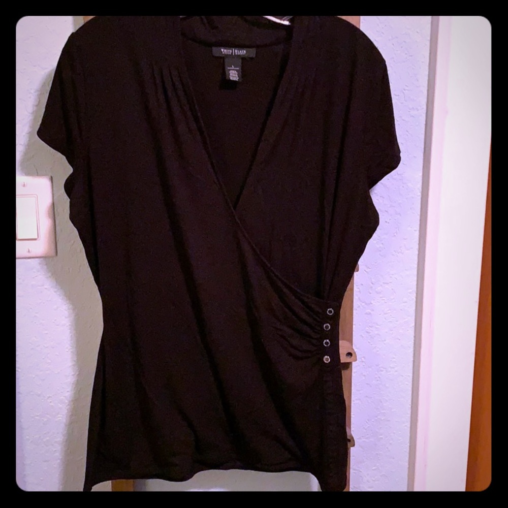 White House Black Market wrap tee shirt.